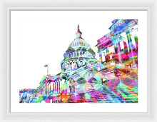 Washington Capitol Color 2 - Framed Print