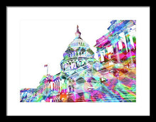 Washington Capitol Color 2 - Framed Print