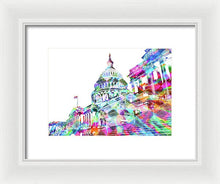 Washington Capitol Color 2 - Framed Print
