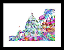 Washington Capitol Color 2 - Framed Print