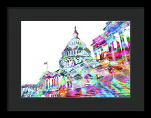 Washington Capitol Color 2 - Framed Print