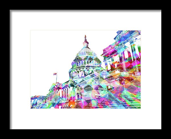 Washington Capitol Color 2 - Framed Print