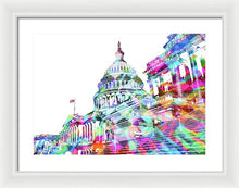 Washington Capitol Color 2 - Framed Print