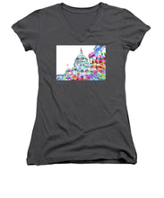 Washington Capitol Color 2 - Women's V-Neck (Athletic Fit)