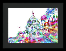 Washington Capitol Color 2 - Framed Print