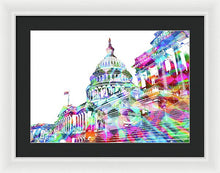 Washington Capitol Color 2 - Framed Print