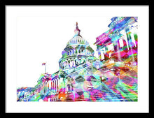 Washington Capitol Color 2 - Framed Print