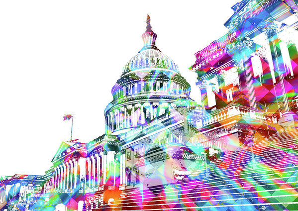 Washington Capitol Color 2 - Art Print