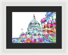 Washington Capitol Color 2 - Framed Print