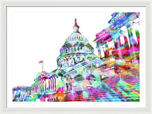 Washington Capitol Color 2 - Framed Print