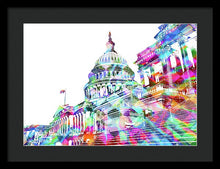 Washington Capitol Color 2 - Framed Print
