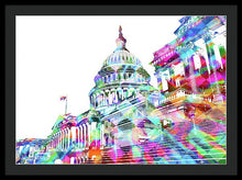Washington Capitol Color 2 - Framed Print