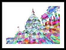 Washington Capitol Color 2 - Framed Print
