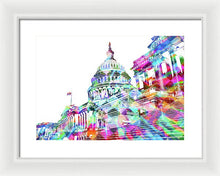 Washington Capitol Color 2 - Framed Print