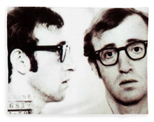 Woody Allen Mug Shot For Film Character Virgil 1969 Sepia - Blanket