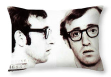 Woody Allen Mug Shot For Film Character Virgil 1969 Sepia - Throw Pillow