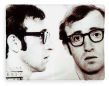 Woody Allen Mug Shot For Film Character Virgil 1969 Sepia - Blanket