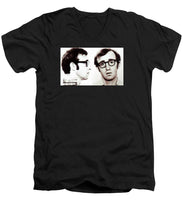 Woody Allen Mug Shot For Film Character Virgil 1969 Sepia - Men's V-Neck T-Shirt