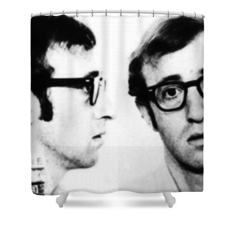 Woody Allen Mug Shot For Film Character Virgil 1969 - Shower Curtain