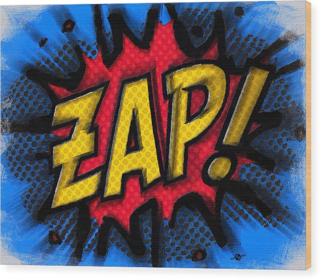 Zap - Wood Print